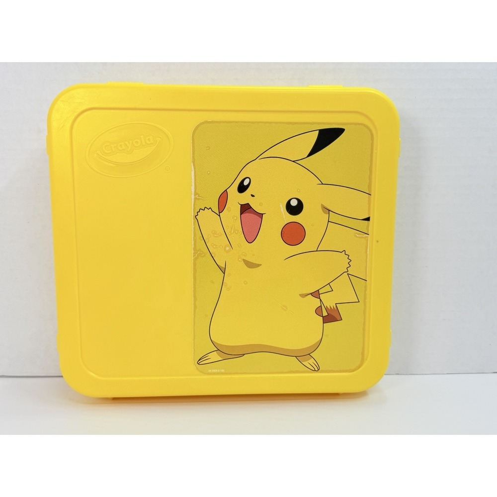 Crayola Pikachu Art Case Only Plastic Supply Pencil Marker Holder 10.5" by 10"